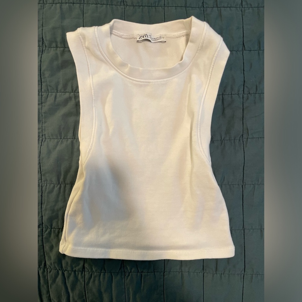 Zara White Crop Top